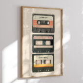 Impression d'art mural de cassette de mixtape pers