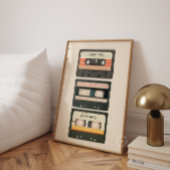 Impression d'art mural de cassette de mixtape pers