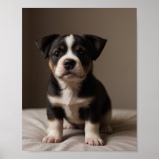 Impression d'art mural de chiot mignon – Portrait 