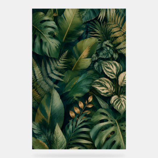 Impression d'art mural de feuilles botaniques trop (Recto)