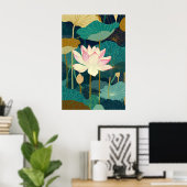 Impression d'art mural de fleur de lotus Botanique (Bureau à domicile)