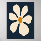 Impression d'art mural de fleurs blanches minimali (Devant)