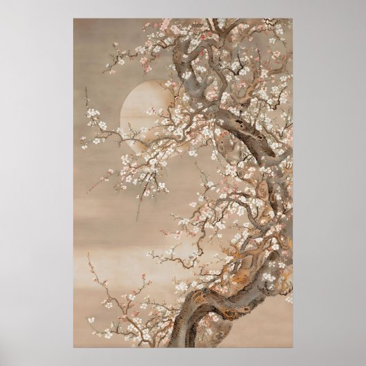 Impression d'art mural de fleurs de cerisier japon (Devant)