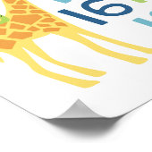 Impression d'art mural de girafe numéro (Coin)