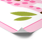 IMPRESSION D'ART MURAL DE GIRAFE ROSE MIGNON (Coin)