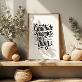 Impression d'art mural de gratitude qui change tou