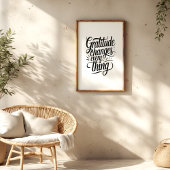 Impression d'art mural de gratitude qui change tou