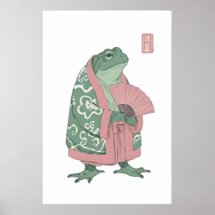 Impression d'art mural de grenouille, illustration