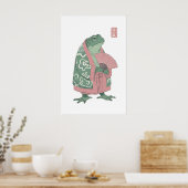 Impression d'art mural de grenouille, illustration (Cuisine)