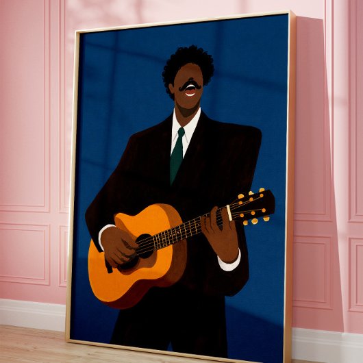 Impression d'art mural de guitariste à l'âme | Fol
