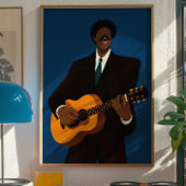 Impression d'art mural de guitariste à l'âme | Fol