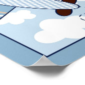 Impression d'art mural de la nurserie de l'avion L (Coin)