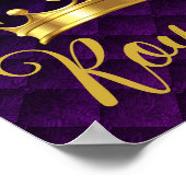 Impression d'art mural de luxe couronne violette d (Coin)