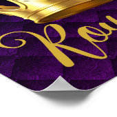 Impression d'art mural de luxe de couronne violett (Coin)