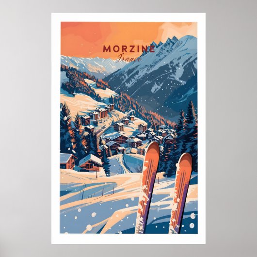 Impression d'art mural de Morzine - Affiche de ski (Devant)