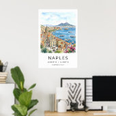 Impression d'art mural de Naples Baie turquoise et (Bureau à domicile)