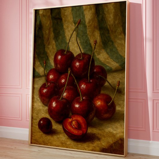 Impression d'art mural de nature morte de cerise v
