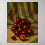 Impression d'art mural de nature morte de cerise v (Devant)