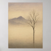 Impression d'art mural de paysage d'arbre brumeux (Devant)