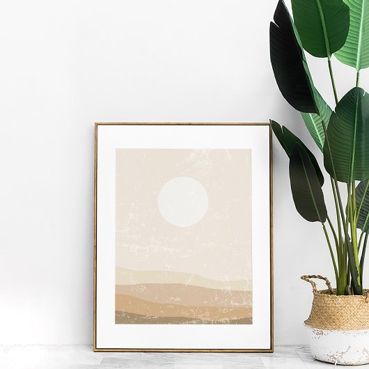 Impression d'art mural de paysage de coucher de so