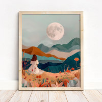 Impression d'art mural de paysage désertique bohèm