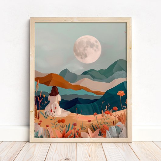 Impression d'art mural de paysage désertique bohèm