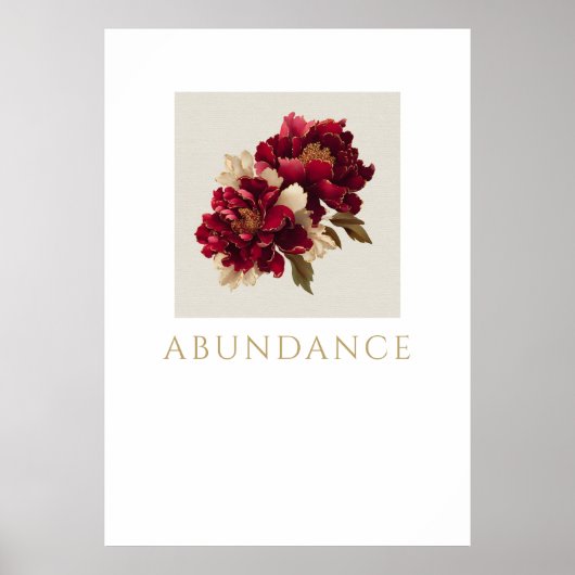 Impression d'art mural de pivoine d'abondance – Sy (Devant)
