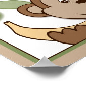 Impression d'art mural de singe de zoo de bébé Jun (Coin)