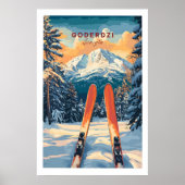 Impression d'art mural de ski Goderdzi Géorgie 1 (Devant)