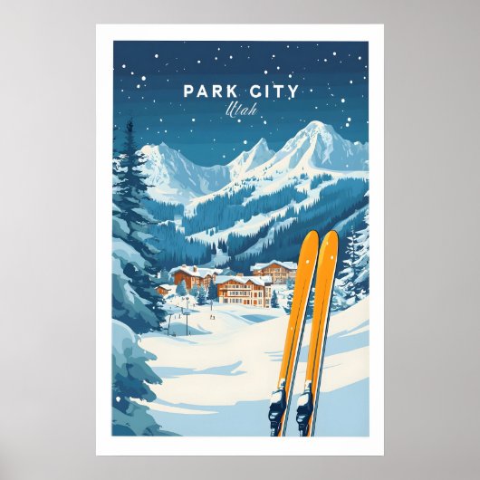 Impression d'art mural de ski Park City Utah 1 (Devant)