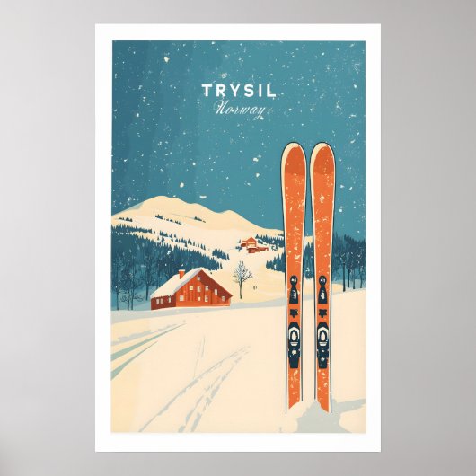 Impression d'art mural de ski Trysil Norvège 1 (Devant)