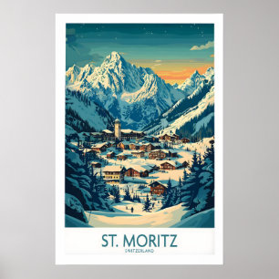 Impression d'art mural de St Moritz - Suisse 1