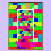Impression d'art mural de style Bauhaus coloré