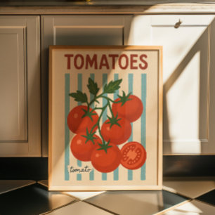 Impression d'art mural de tomate vintage Cuisine