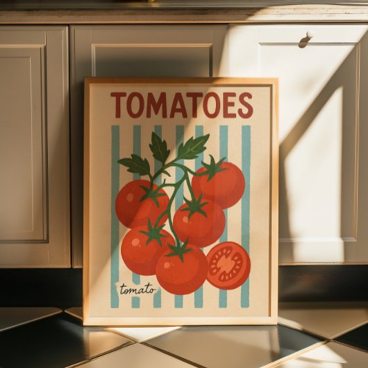 Impression d'art mural de tomate vintage | Cuisine
