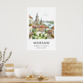 Impression d'art mural de Varsovie Paysage urbain  (Cuisine)
