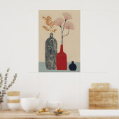 Impression d'art mural de vase moderne du milieu d (Cuisine)