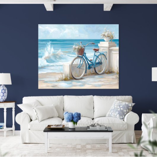 Impression d'art mural de vélo côtier | Affiche