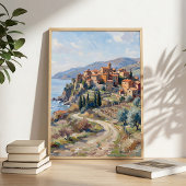 Impression d'art mural de village toscan, prête à