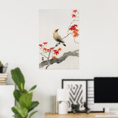 Impression d'art mural d'oiseau japonais Botaniqu (Bureau à domicile)