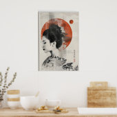 Impression d'art mural Geisha moderne - Japonais B (Cuisine)