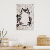 Impression d'art mural grenouille à l'encre japona (Cuisine)