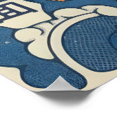 Impression d'art mural japonais Masque à cornes et (Coin)