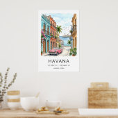 Impression d'art mural La Havane Voiture Classique (Cuisine)