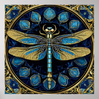 Impression d'art mural libellule Décoration insect