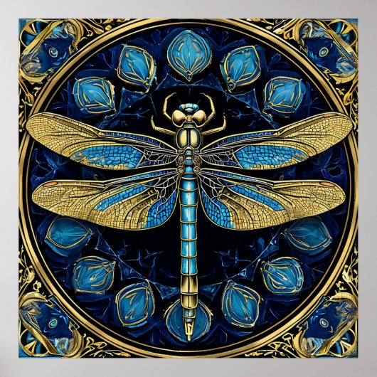 Impression d'art mural libellule Décoration insect (Devant)
