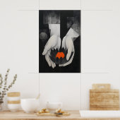 Impression d'art mural Lotus - Mains abstraites av (Cuisine)