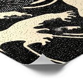 Impression d'art mural pieuvre, vagues océaniques  (Coin)