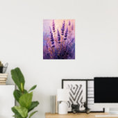 Impression d'art mural poster de fleurs de lavande (Bureau à domicile)