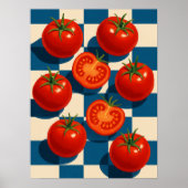 Impression d'art mural rétro de cuisine aux tomate (Devant)